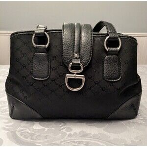 Etienne Aigner Black Signature Logo Handbag EUC Vintage Y2K